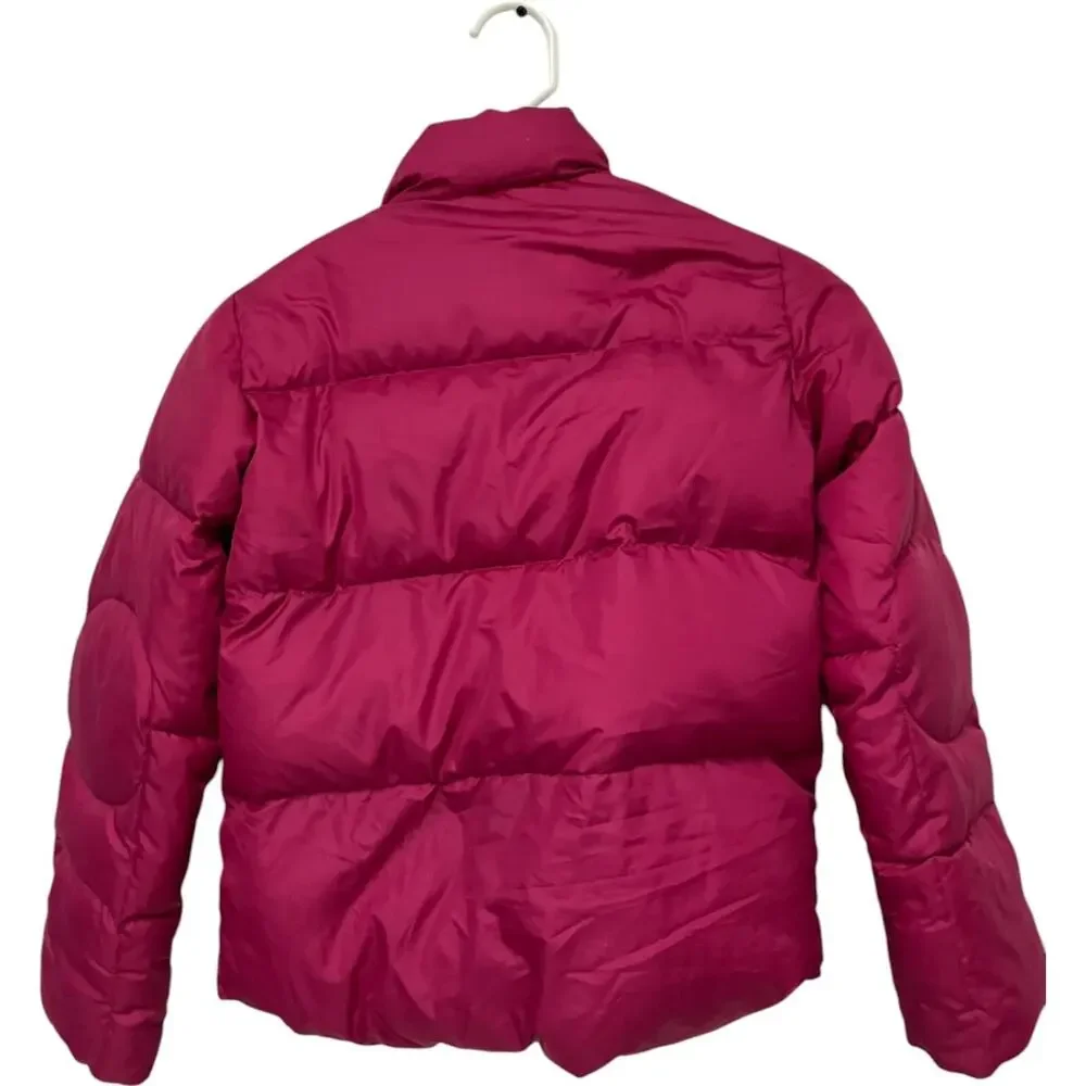 Ralph Lauren Hot Pink Puffer Coat Down Filled Padded Jacket Girls L Long Sleeve